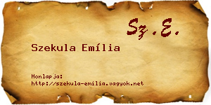 Szekula Emília névjegykártya